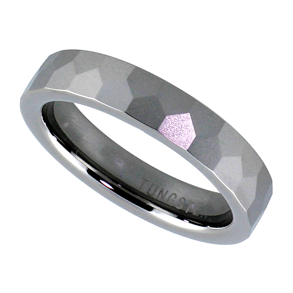 3 16 Tungsten Carbide Faceted Comfort Fit Domed Band