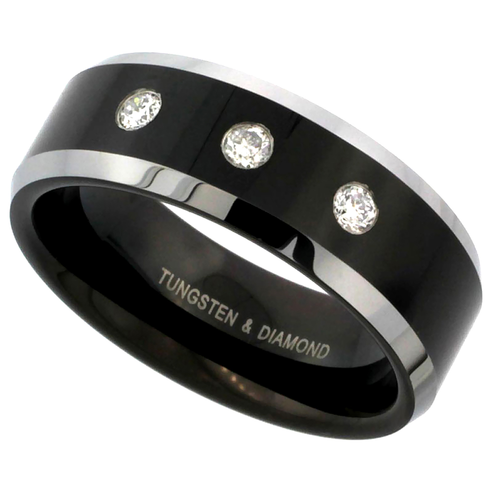 Tungsten/Wedding Bands with Diamonds