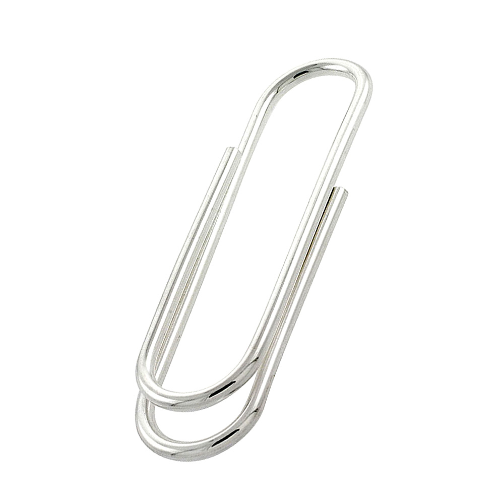 Sterling Silver Paper Clip Money Clip made in Italy 2 3/8 x 5/8 inch