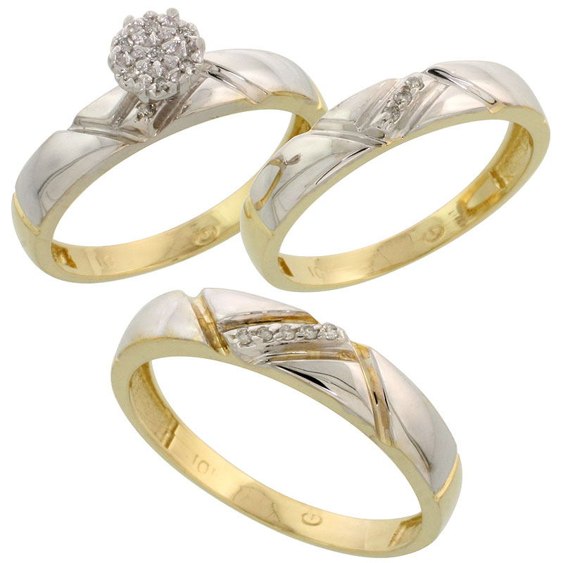 Wedding & Engagement Sets$$$10k Yellow Gold Diamond Jewelry