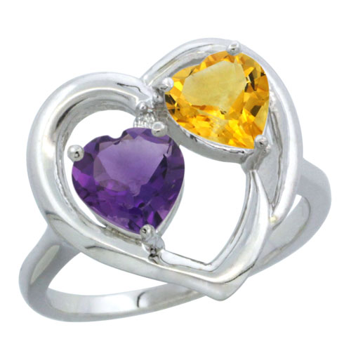 2-Stone Rings$$$10k White Gold Diamond Jewelry