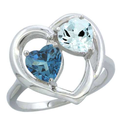 2-Stone Rings$$$14k White Gold Diamond Jewelry