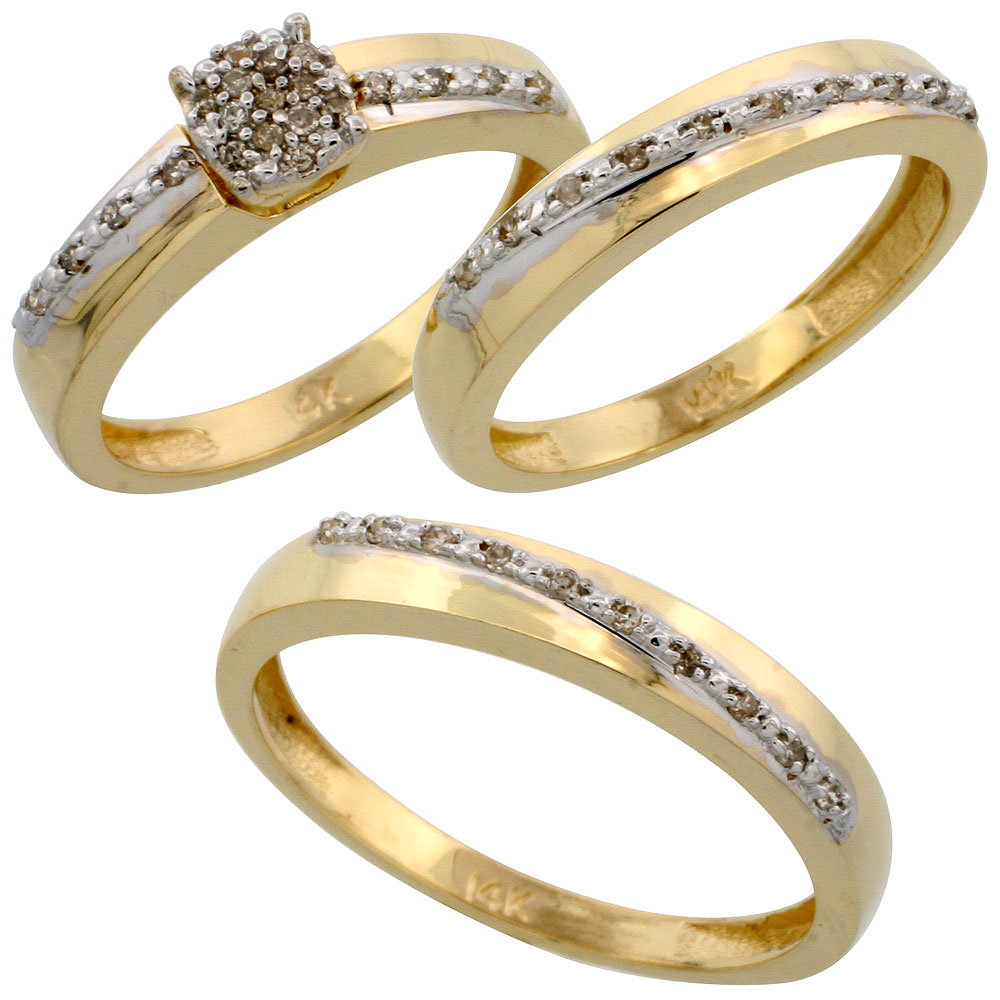 Wedding & Engagement Sets$$$14k Yellow Gold Diamond Jewelry