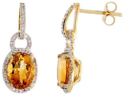 Earrings$$$14k Yellow Gold Diamond Jewelry