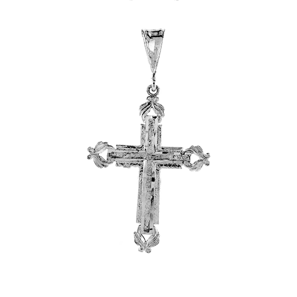 1 3/8 inch Sterling Silver Cross Pendant