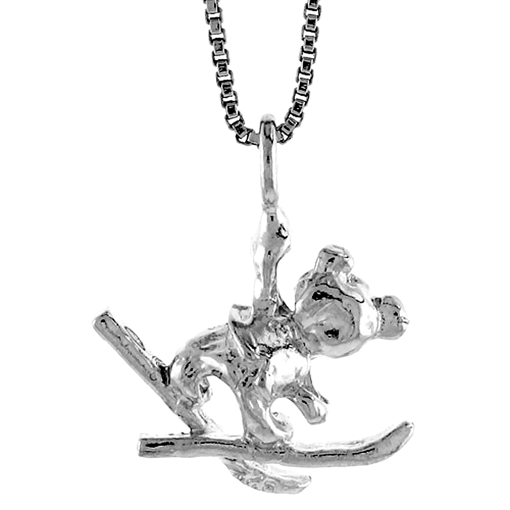 STERLING SILVER KOALA BEAR PENDANT,