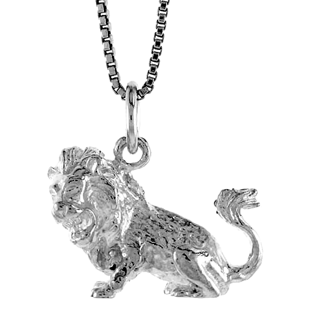 STERLING SILVER ZODIAC CHARM FOR LEO 1/2 INCH TALL