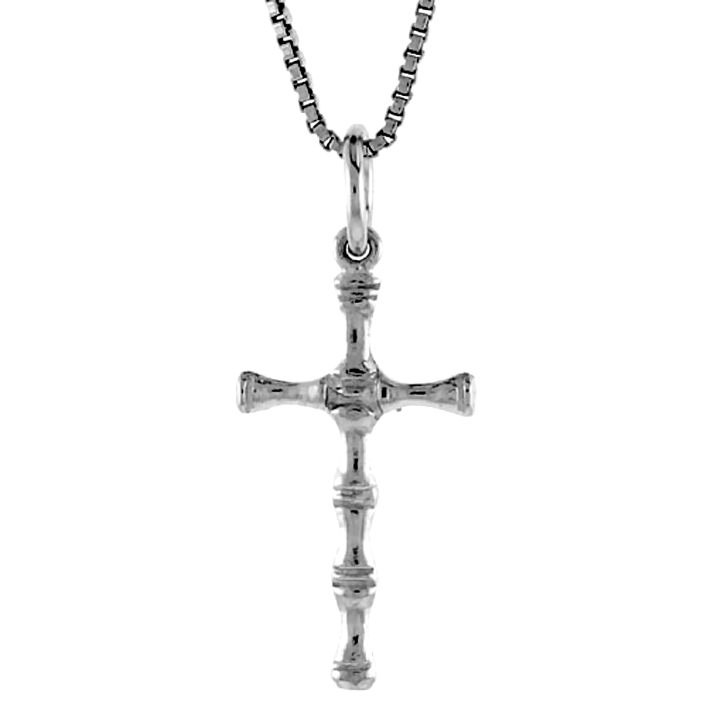 STERLING SILVER CROSS PENDANT, 1 INCH