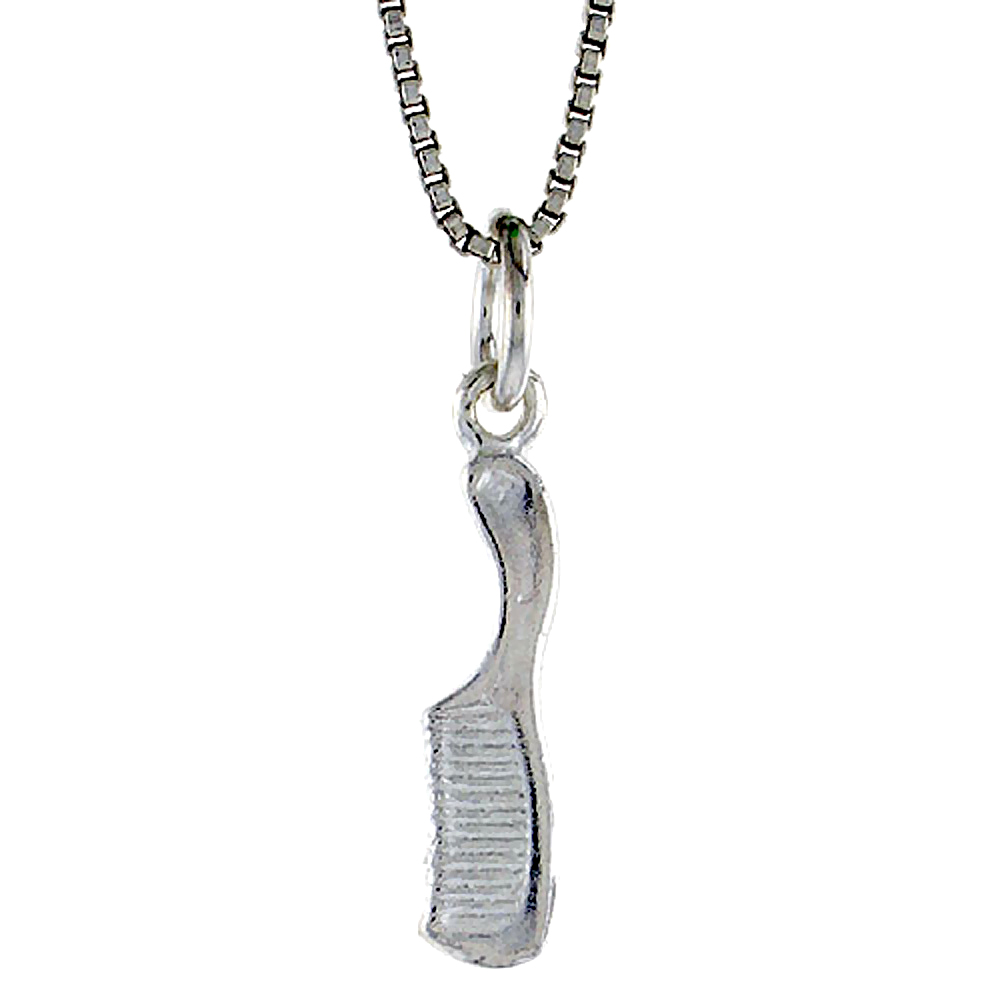 STERLING SILVER SMALL COMB PENDANT, 5/8 INCH TALL