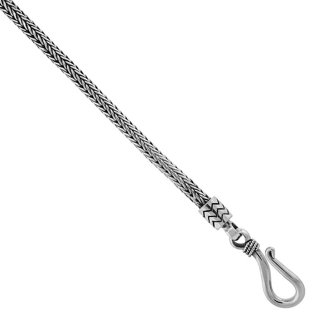 STERLING SILVER 3MM BYZANTINE CHAIN, 7 - 30 INCH LENGTHS