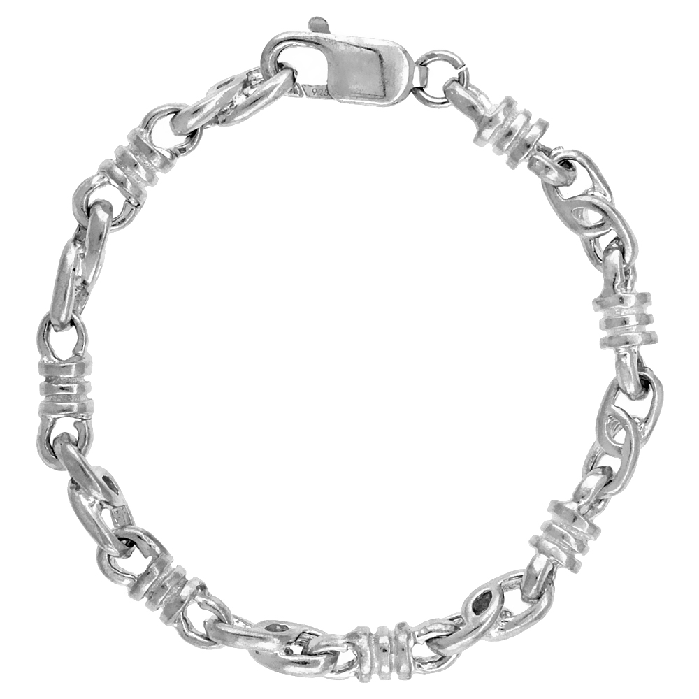 STERLING SILVER BULLET CHAIN (AVAILABLE IN DIFFERENT LENGTHS), 1/4 IN. (6 MM) WIDE