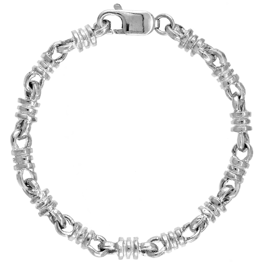 Sterling Silver Bullet Chain (Available in Different Lengths), 1/4 in. (6 mm) wide