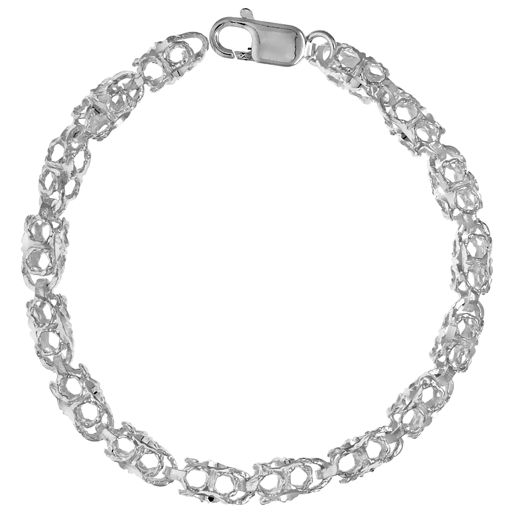 Sterling Silver Bullet Chain (Available in Different Lengths), 1/4 in. (6.5 mm) wide