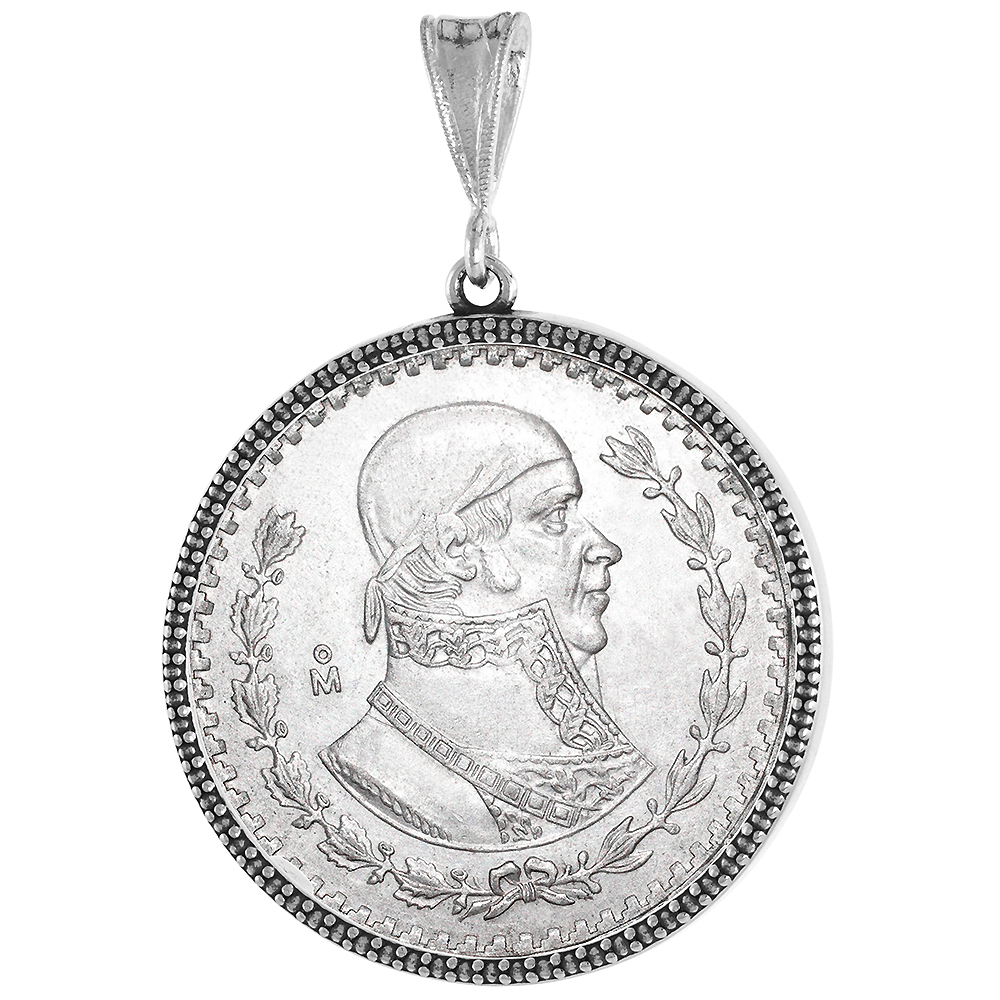 STERLING SILVER MEXICAN 1 PESO BEZEL 34 MM COINS PRONG BACK ILLUSION EDGE COIN NOT INCLUDED