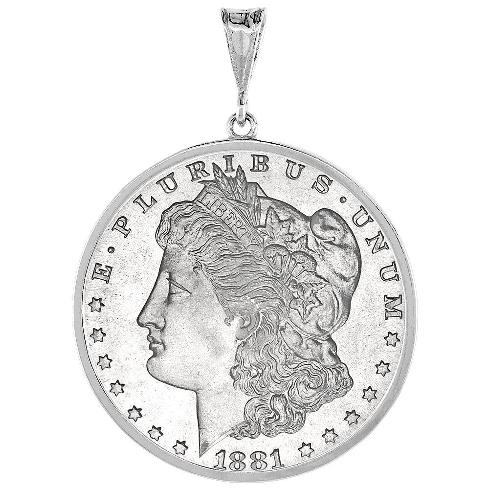 STERLING SILVER DOLLAR BEZEL 38 MM COINS PRONG BACK SQUARE EDGE MEXICAN OLYMPIC ONE DOLLAR COIN NOT INCLUDED