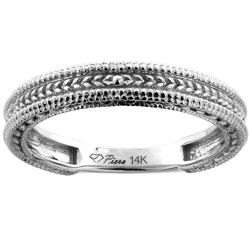 14K White Gold Ladies&#039; Wedding Band, sizes 5-10