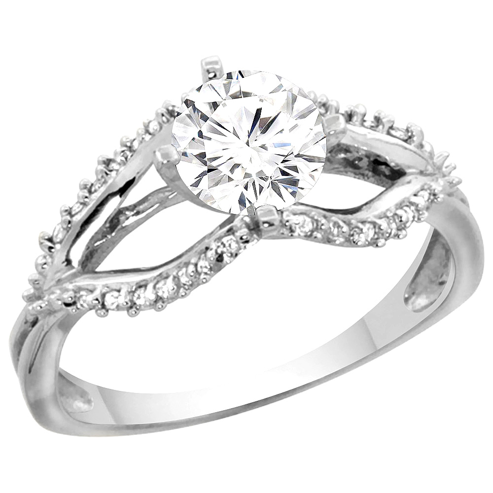 14k Yellow Gold 0.87cttw Diamond Ring & Accents, 5/16 inch wide, sizes 5 - 10