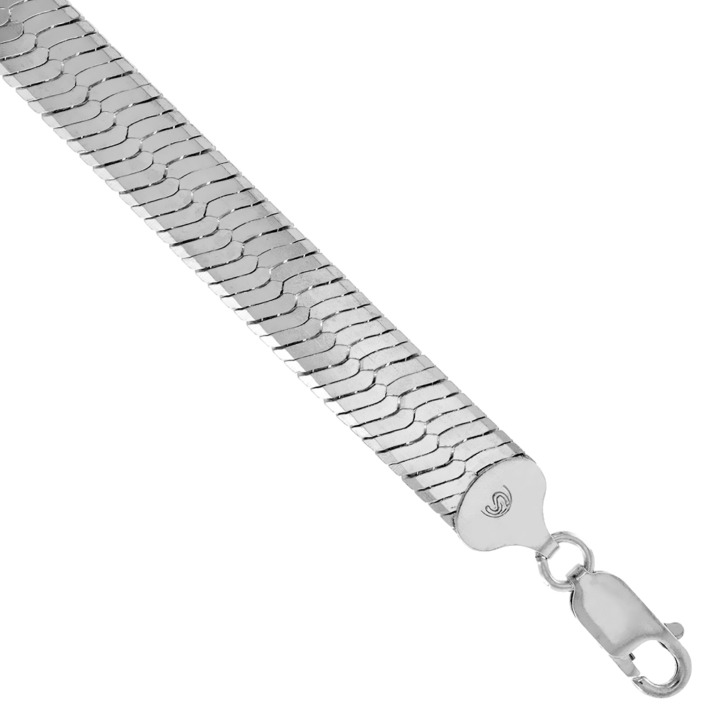 STERLING SILVER TWISTED MAGIC HERRINGBONE CHAIN NECKLACES & BRACELETS NICKEL FREE 2MM, 16-20 INCH LENGTHS
