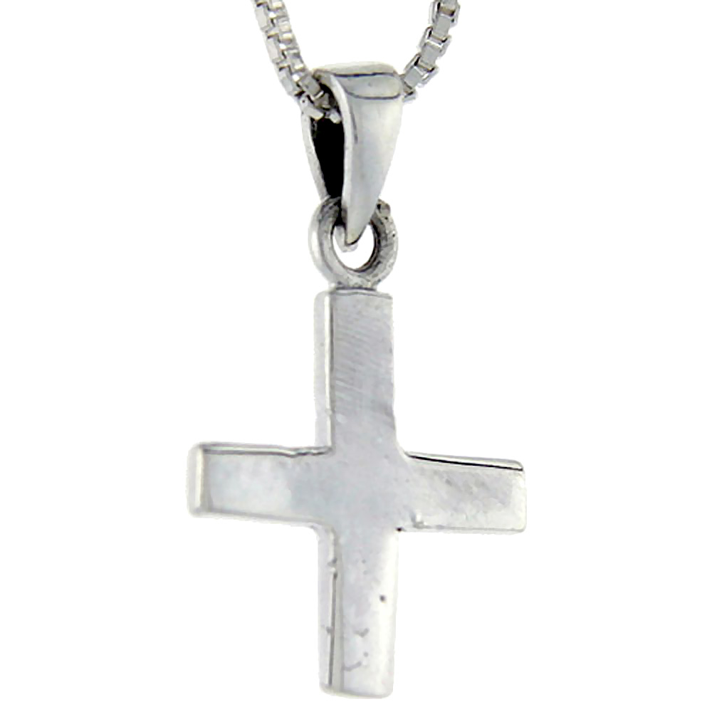 STERLING SILVER CROSS PENDANT 1 INCH TALL