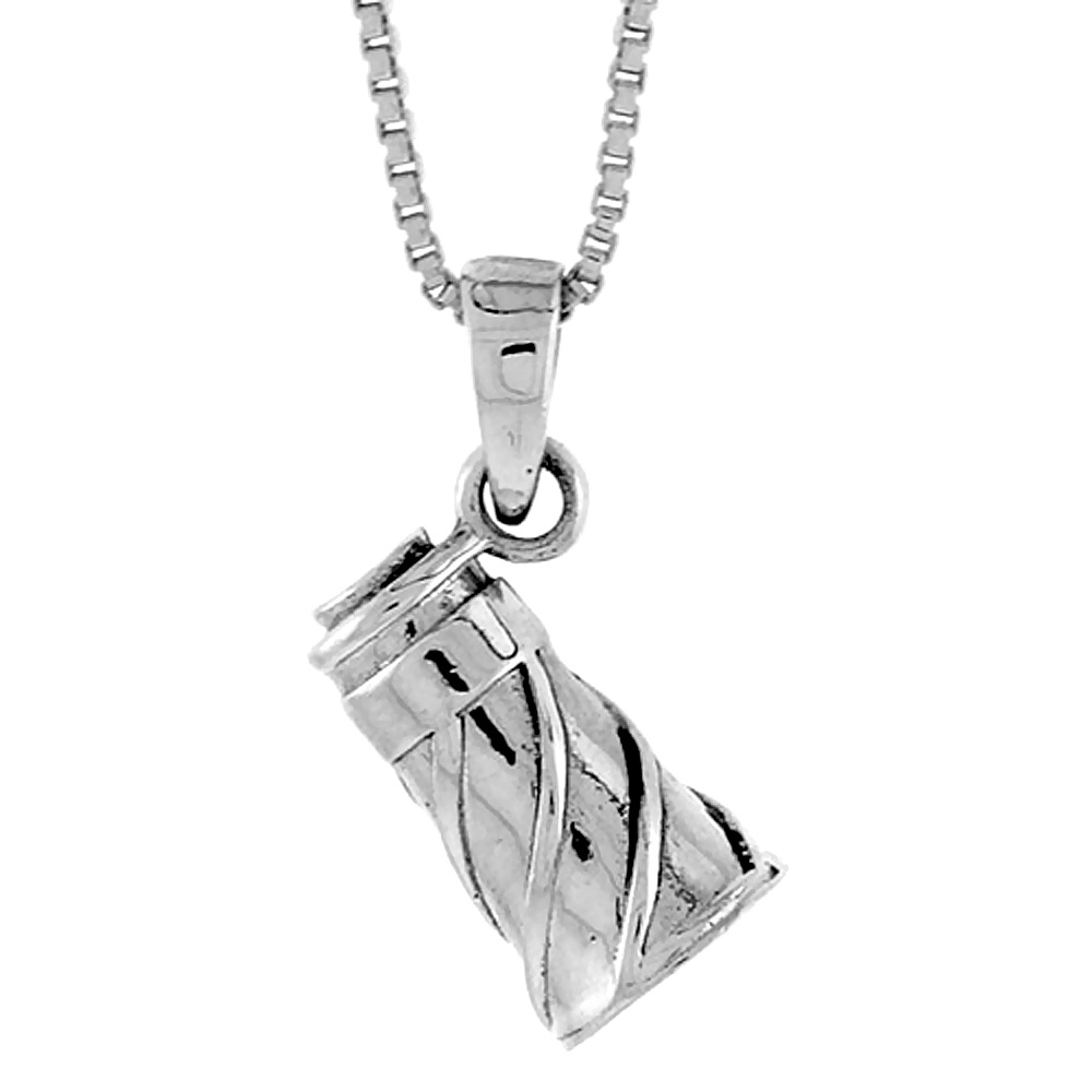 STERLING SILVER MEGAPHONE PENDANT 1/2 INCH