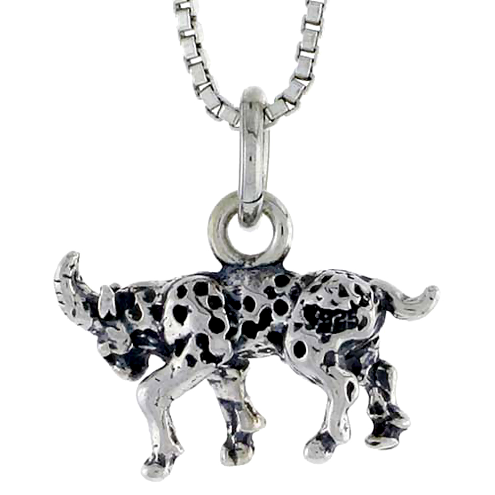 STERLING SILVER GOAT CHARM 5/8 INCH WIDE