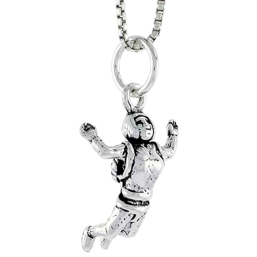 STERLING SILVER BASE JUMPER CHARM 3/4 INCH TALL