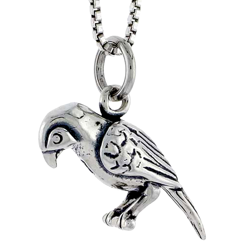 STERLING SILVER BIRD CHARM 1/2 INCH TALL