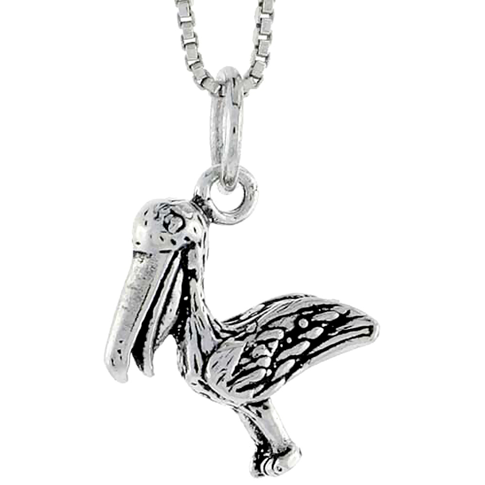 STERLING SILVER BIRD CHARM 5/8 INCH TALL