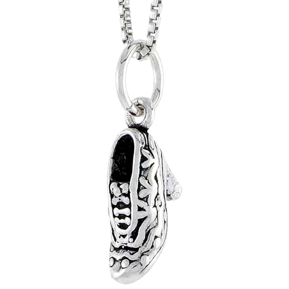 STERLING SILVER HEELED SHOE CHARM 1/2 INCH TALL