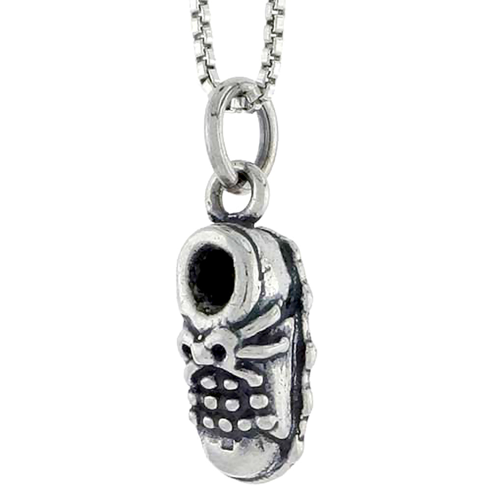 STERLING SILVER SHOE CHARM 1/2 INCH TALL