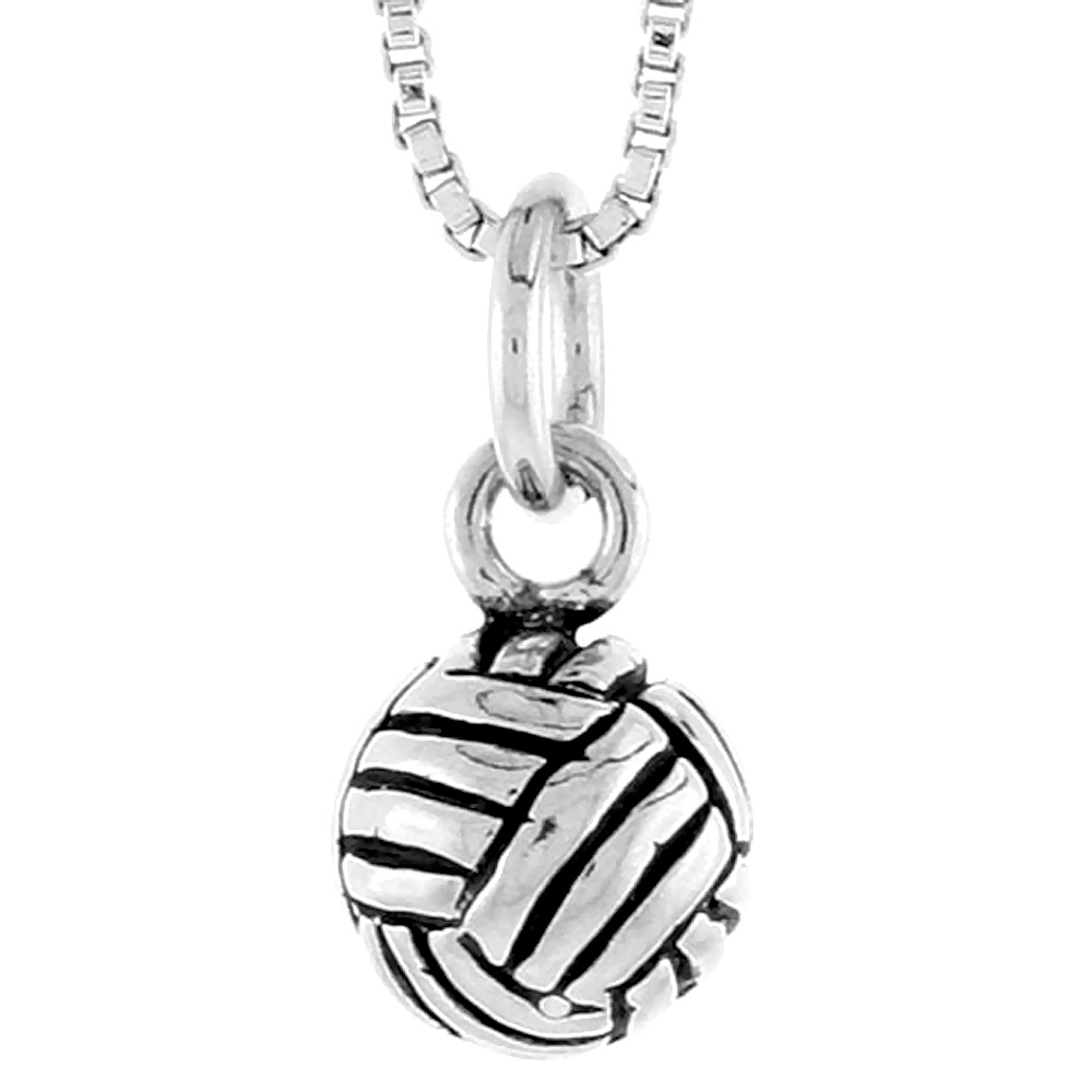 STERLING SILVER VOLLEYBALL CHARM 5/16 INCH TALL