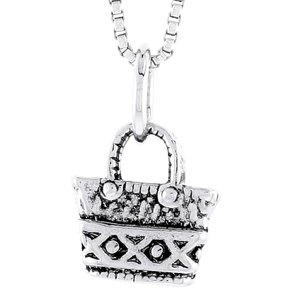 STERLING SILVER BAG CHARM 1/2 INCH TALL