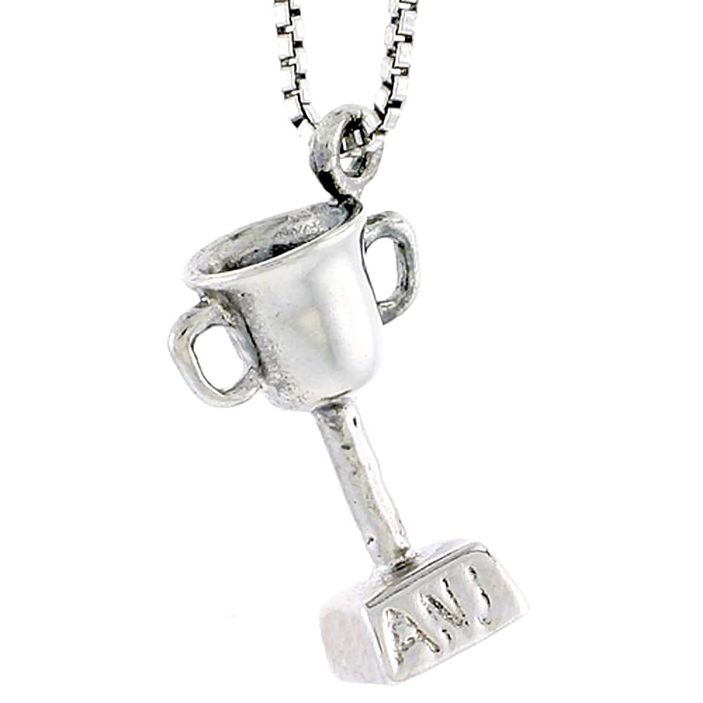 STERLING SILVER TROPHY CHARM 5/8 INCH TALL
