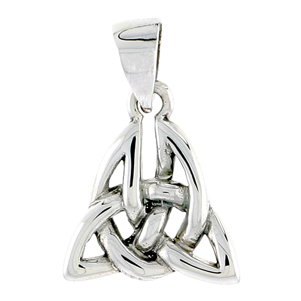 TINY STERLING SILVER CELTIC KNOT CHARM PENDANT 1/2 INCH