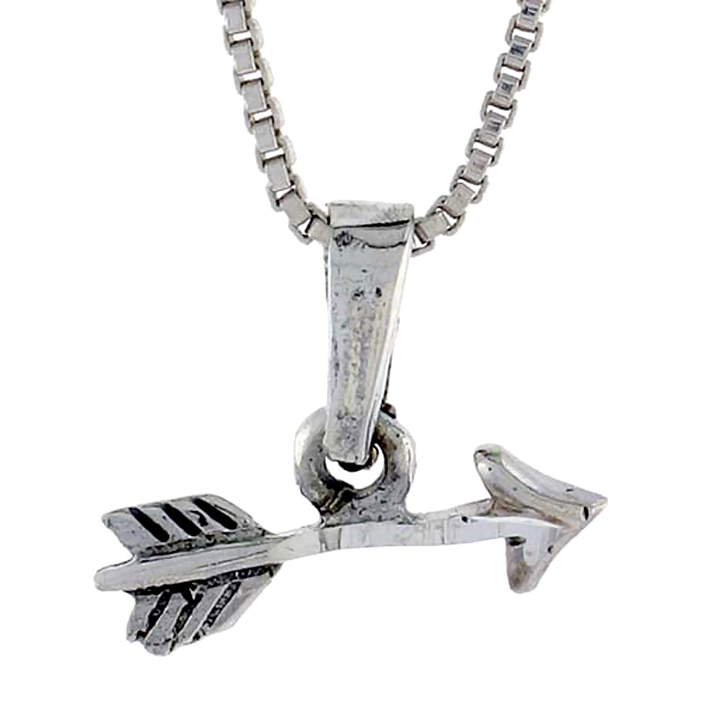 STERLING SILVER ARROW PENDANT 1/2 INCH TALL