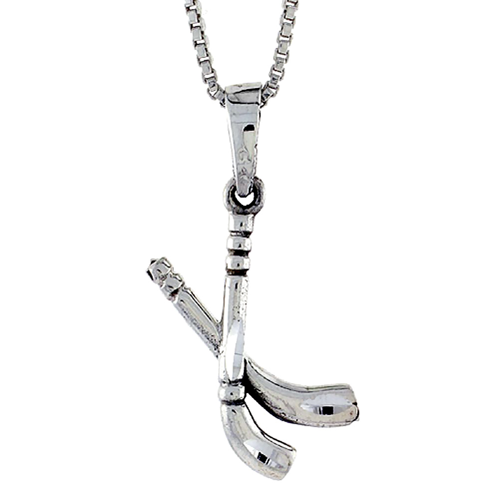 STERLING SILVER GOLF CLUB PENDANT 1 INCH