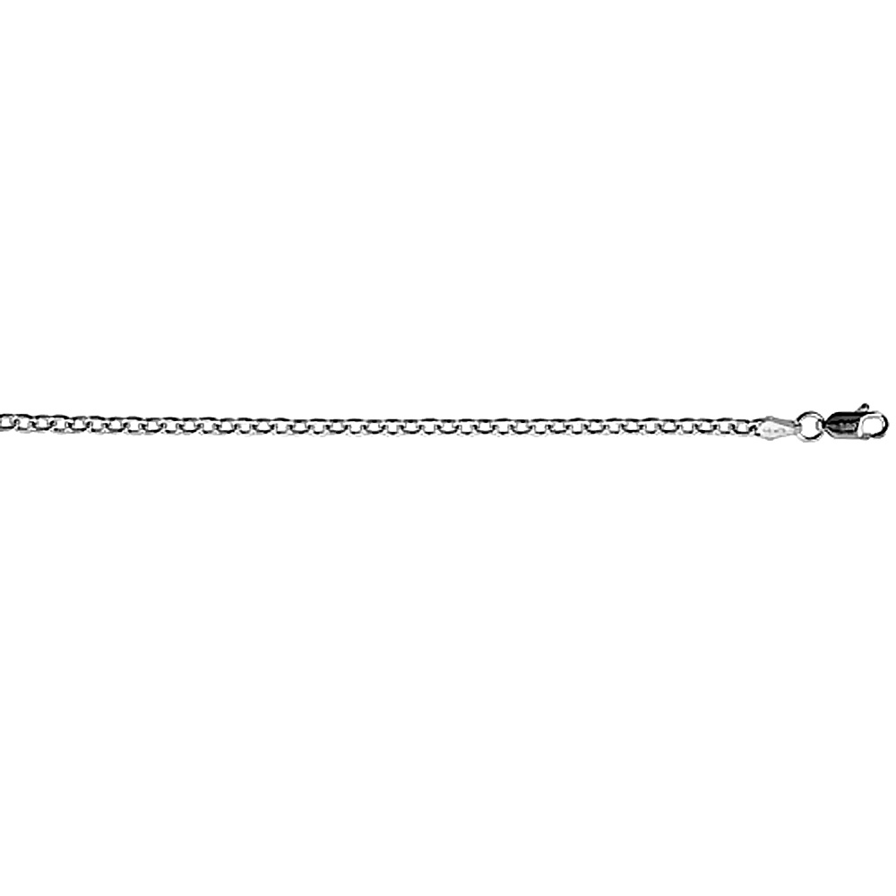 Sterling Silver Cable Link Chain Necklaces & Bracelets 2.8mm Nickel Free Italy, sizes 7 - 30 inches