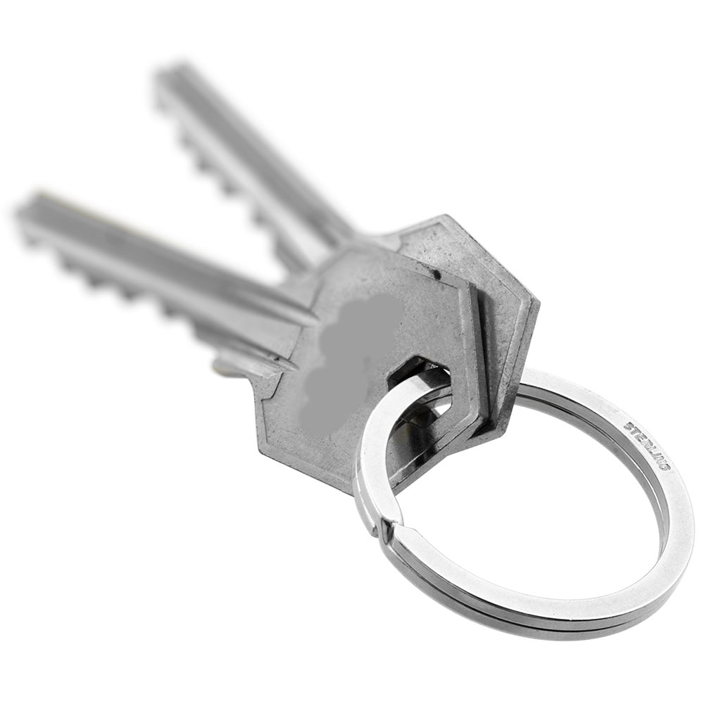 STERLING SILVER SPLIT RING KEY RING 33MM (1 1/4 INCH)