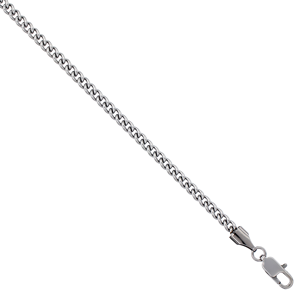 Surgical Steel Curb Chain 1/8 inch wide, available sizes 18, 20, 24, 30 inch