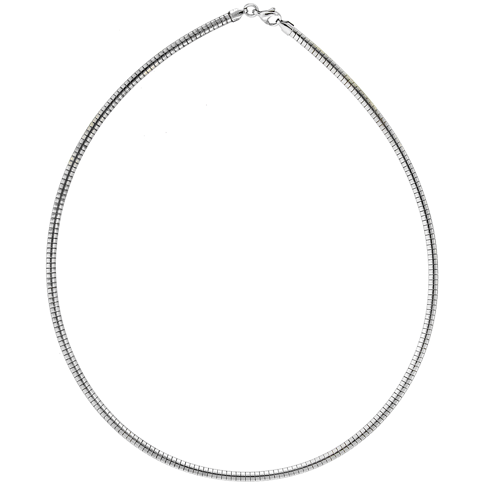 Stainless Steel Omega Necklaces for Women 1.5-4 mm wide