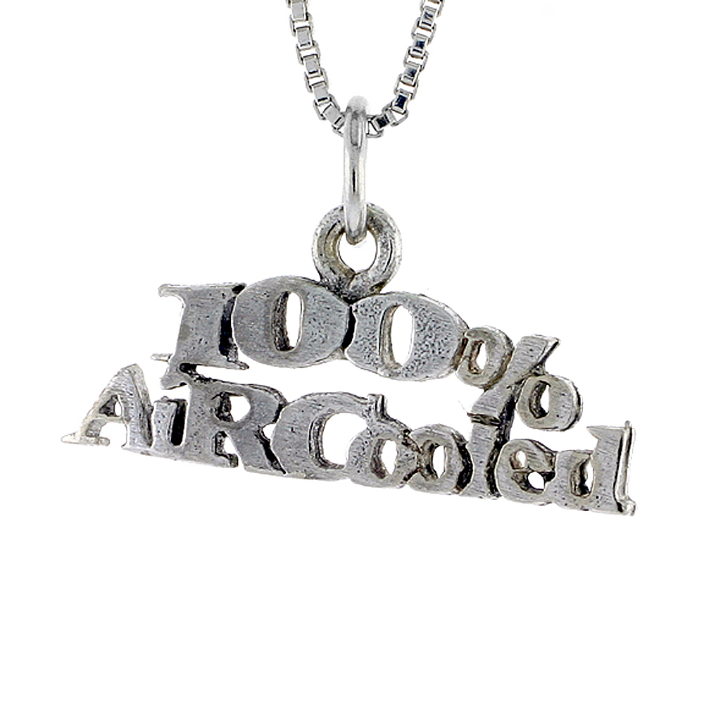 STERLING SILVER 100% AIR-COOLED WORD NECKLACE ON AN 18 INCH BOX CHAIN