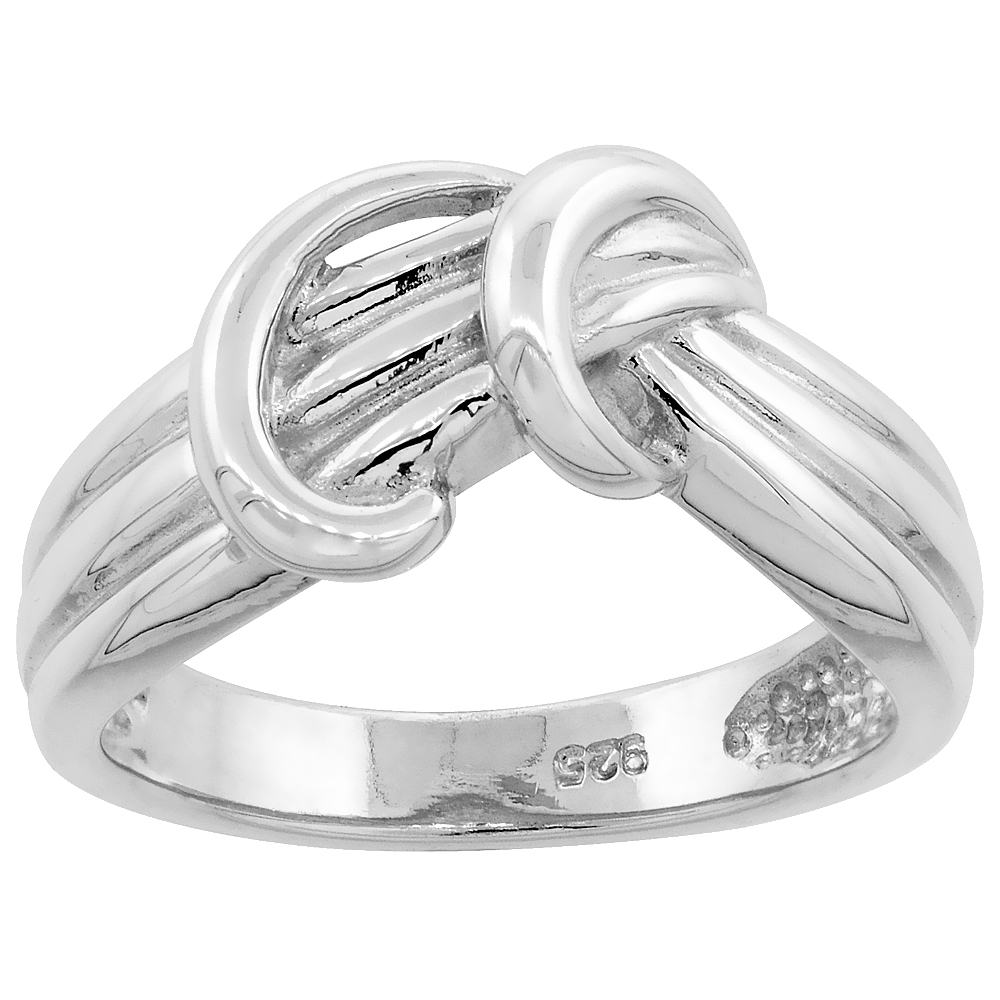 Sterling Silver Freeform Ring for Women Flawless finish 3/8 inch wide sizes 6 to 10