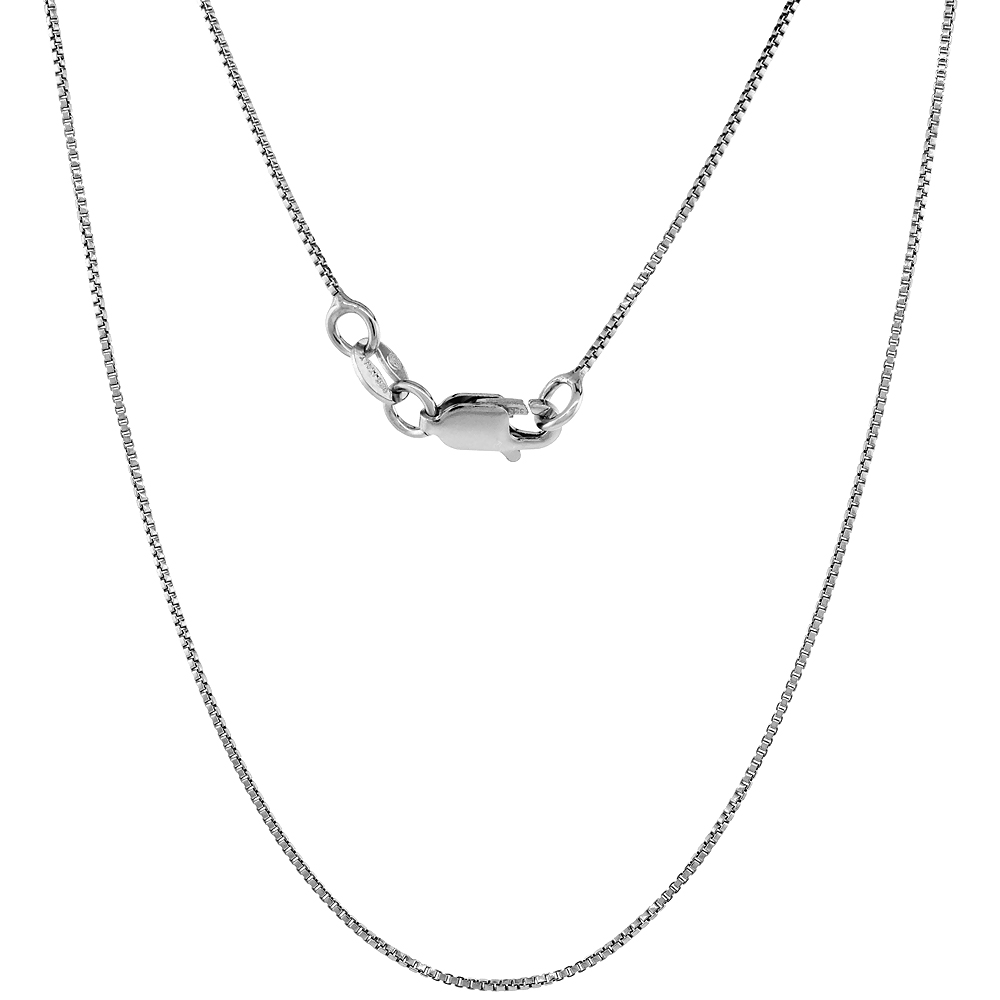 Sterling Silver Square Snake Chain Necklaces & Bracelets Thin 1mm Nickel Free Italy Sizes 7-30 inch 