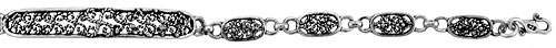 Sterling Silver Oxidized Filigree Bracelet