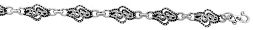 Sterling Silver Filigree Y2K Commemorative Bracelet