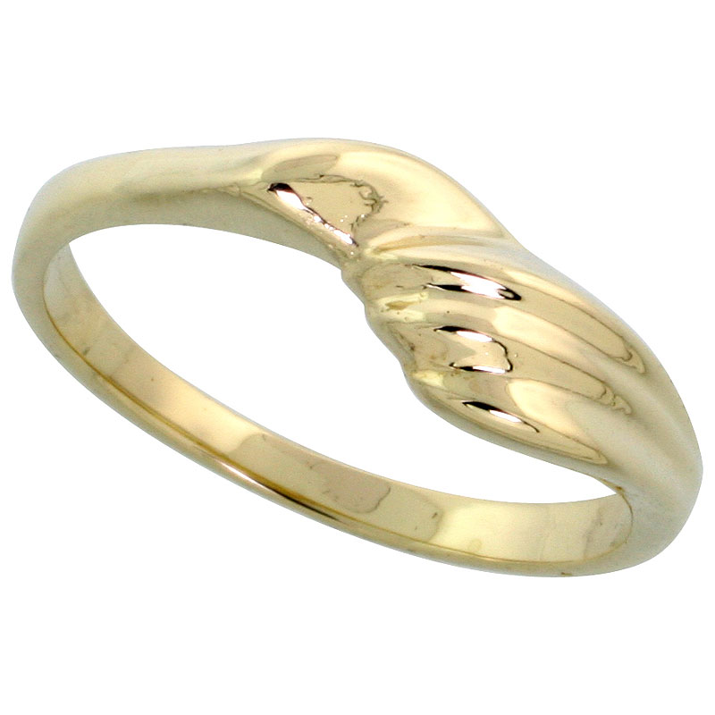 14k Gold Freeform Ring, 1/4&quot; (6mm) wide