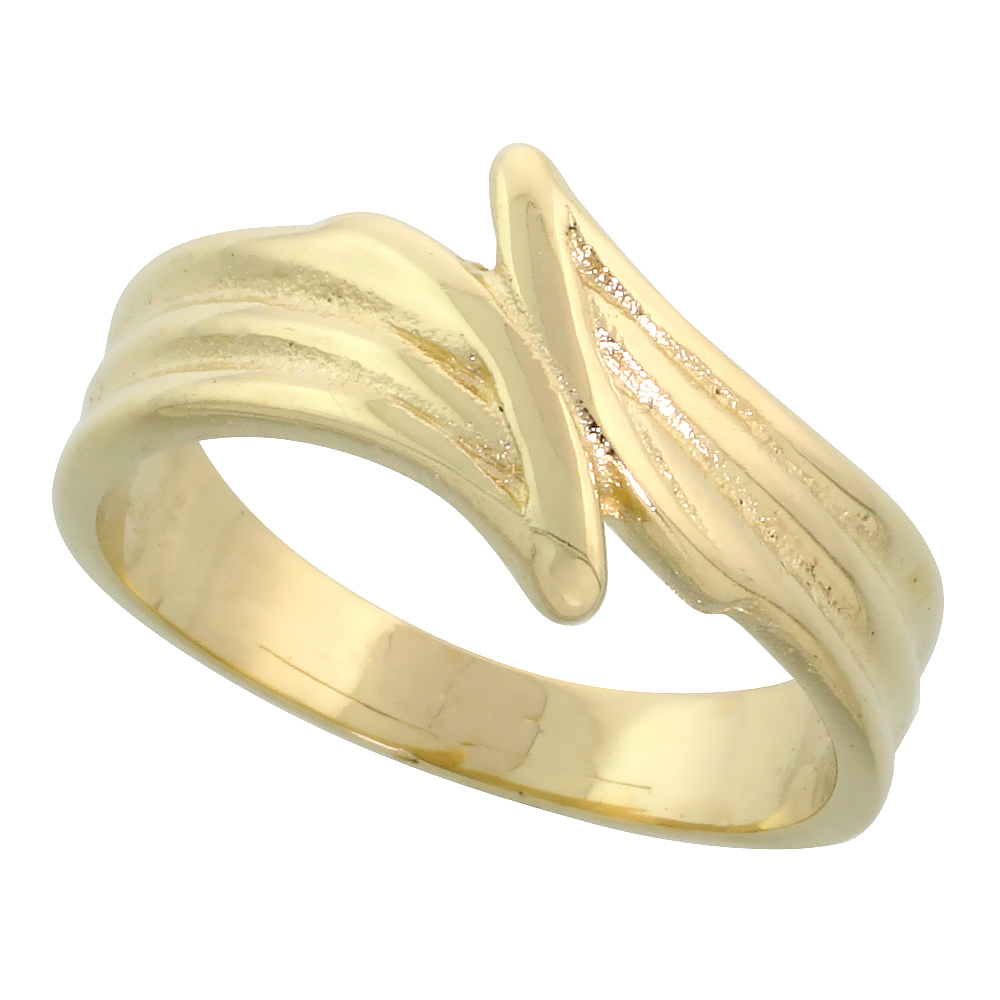 14k Gold Freeform Grooved Band, 3/8&quot; (10mm) wide