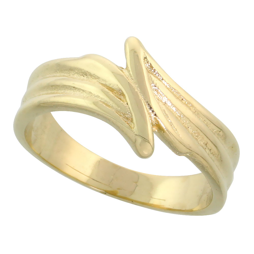 14k Gold Freeform Grooved Band, 3/8" (10mm) wide