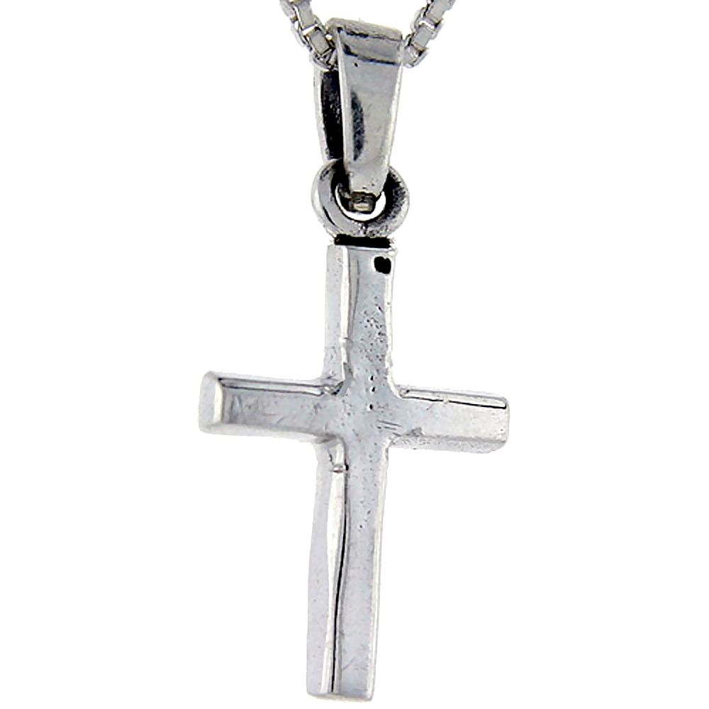 Sterling Silver Cross Pendant, 1 inch tall