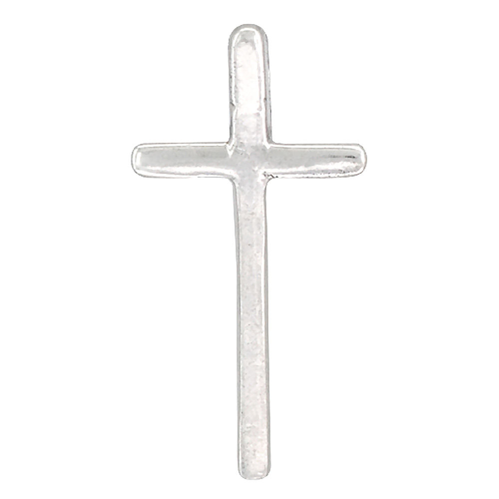 Sterling Silver Cross Slide Pendant, 3/4 inch tall